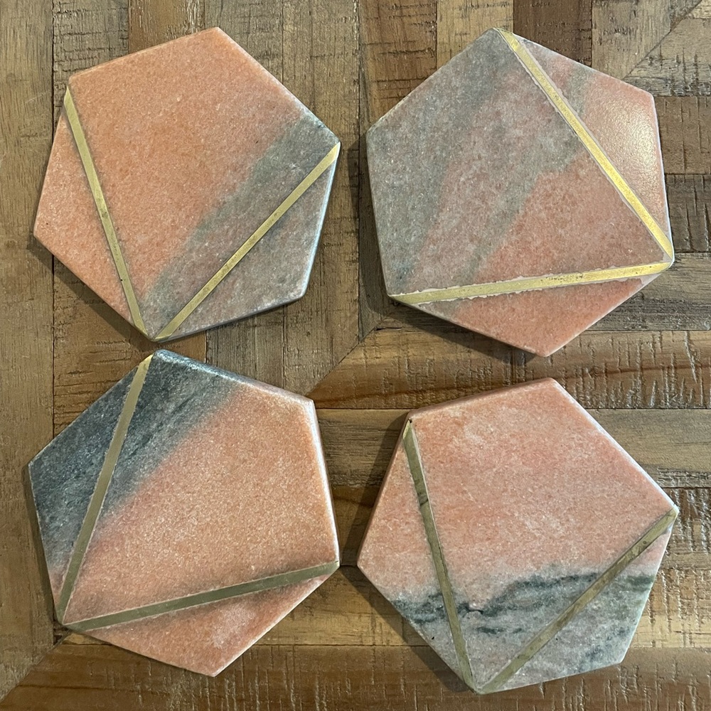 Marble Type Coasters - Set of 4